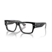 Dolce & Gabbana Svart Grå Havana Glasögonbågar Black, Unisex