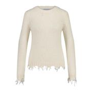 ROSSO35 Alpacka Frans Pullover Beige, Dam