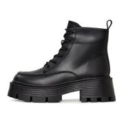 Cesare Gaspari Stiliga Platform Ankelboots Black, Dam