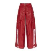 Adidas Originals Fejk läderbyxor Red, Dam