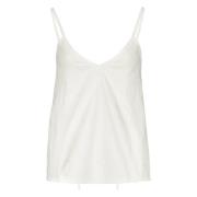 AMBUSH Veckad V-ringad Linne Tank Top White, Dam