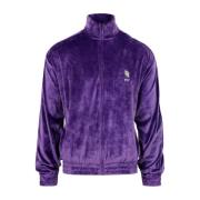 GCDS Lila Sammet Zip Jacka Purple, Herr