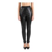 MSGM Högmidjade leggings i fejkläder Black, Dam