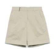 Peserico Beige Bermuda Shorts med Veck Beige, Dam