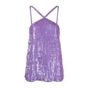 P.A.R.O.S.H. Sleeveless Tops Purple, Dam