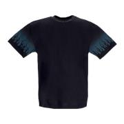 VISION OF SUPER Flames Logo T-shirt Svart/Grön Black, Herr