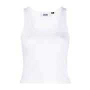 GCDS Casual Jersey Top White, Dam