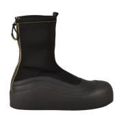 Vic Matié Neopren Ankelboots med Dragkedja Black, Dam