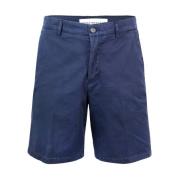 DEPARTMENT FIVE Blå Bermuda Shorts med dragkedja Blue, Herr