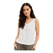 IN FRONT Sleeveless Tops White, Dam