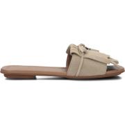 Hogan Fringe Sandal Tofflor Beige, Dam