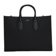 Hugo Boss Elegant Toteväska med Monogramdetaljer Black, Dam