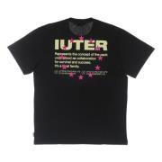 IUTER Svart Kortärmad Crew Neck Tee Black, Herr