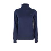 A.P.C. Blå Merino Slim Fit Sweater Blue, Dam