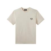 A.P.C. Unik T-shirt - Stilren och bekväm Beige, Herr