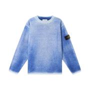 Stone Island Stiliga Sweaters Kollektion Blue, Herr