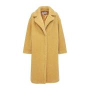 STAND STUDIO Oversized Faux Fur Teddy Coat Yellow, Dam