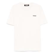 BARROW Logo Crew Neck T-shirt 100% Bomull White, Herr