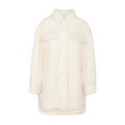 STAND STUDIO Eco Teddy Oversize Jacka Sabi White, Dam