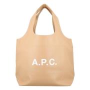 A.P.C. Rymlig, mångsidig axelväska i läder Beige, Unisex