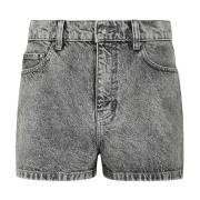 ROTATE Birger Christensen Glittriga denimshorts Gray, Dam