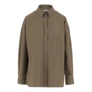 ARMARIUM Leo Bomullsblandning Oversize Skjorta Beige, Dam