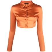 GCDS Stilren Orange Cropped Top Orange, Dam