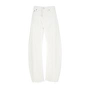 Agolde Vita Luna Jeans med Logo Patch White, Dam