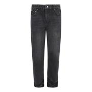 REPRESENT Svarta Distressed Jeans med Raka Ben Black, Herr