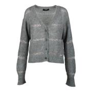 Fabiana Filippi Mohair Alpaca Cardigan Gray, Dam