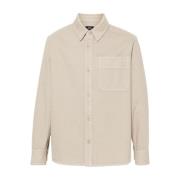 A.P.C. Basile Beige Skjorta med Knappstängning Beige, Herr