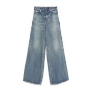 CELINE Surf Flare Jeans Blue, Dam