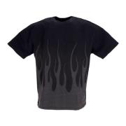 VISION OF SUPER Flames Tee Svart Herr T-Shirt Black, Herr