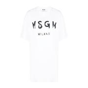 MSGM Stiliga T-shirts och Polos White, Dam