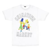 MARKET The Simpsons Vit Familj Tee White, Herr