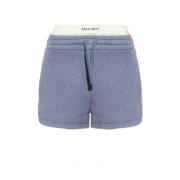 HALFBOY Shorts med vintageeffekt Blue, Dam