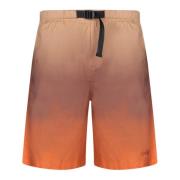 MSGM Bomull Bermuda Shorts med Elastisk Uppgång Beige, Herr