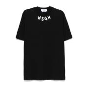 MSGM Svart Crew Neck T-shirts och Polos Black, Herr