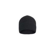 ISABEL BENENATO Svart Yak Beanie Ribbstickad Black, Herr