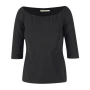 MALIPARMI Jersey Båtringad T-shirt Black, Dam