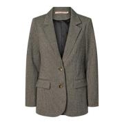 RUE de FEMME Elegant Blazer Jacka Ostron Grå Gray, Dam