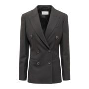 ARMARIUM Stilfull Dubbelknäppt Blazer Jacka Black, Dam