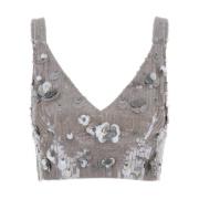 P.A.R.O.S.H. Grå Top Reggiseno Gray, Dam