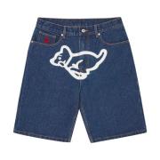 ICECREAM Springande Valp Denim Shorts Blue, Herr