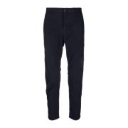 DEPARTMENT FIVE Stretch Chinos med Piping Detalj Blue, Herr