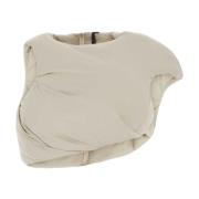 ENTIRE STUDIOS Vadderad Boulder Top i Sandfärgat Stretch Nylon Beige, ...