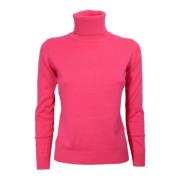 CASHMERE COMPANY Klassisk Rullkrage Pink, Dam