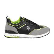 U.S. Polo Assn. Sneakers med rund tå och snörning Black, Herr