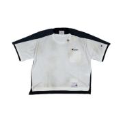 MIHARA YASUHIRO Vit Bomull Halfärm Broderad T-shirt Black, Herr