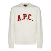 A.P.C. Stickad rundhalsad tröja Beige, Herr